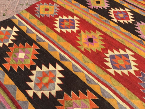 Χειροποίητα πολύχρωμα kilim χαλί 315cm x 167cm