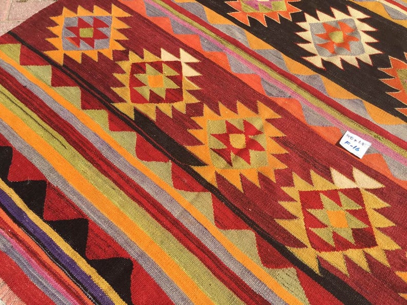 Tappeto Kilim multicolore tessuto a mano 315 cm x 167 cm