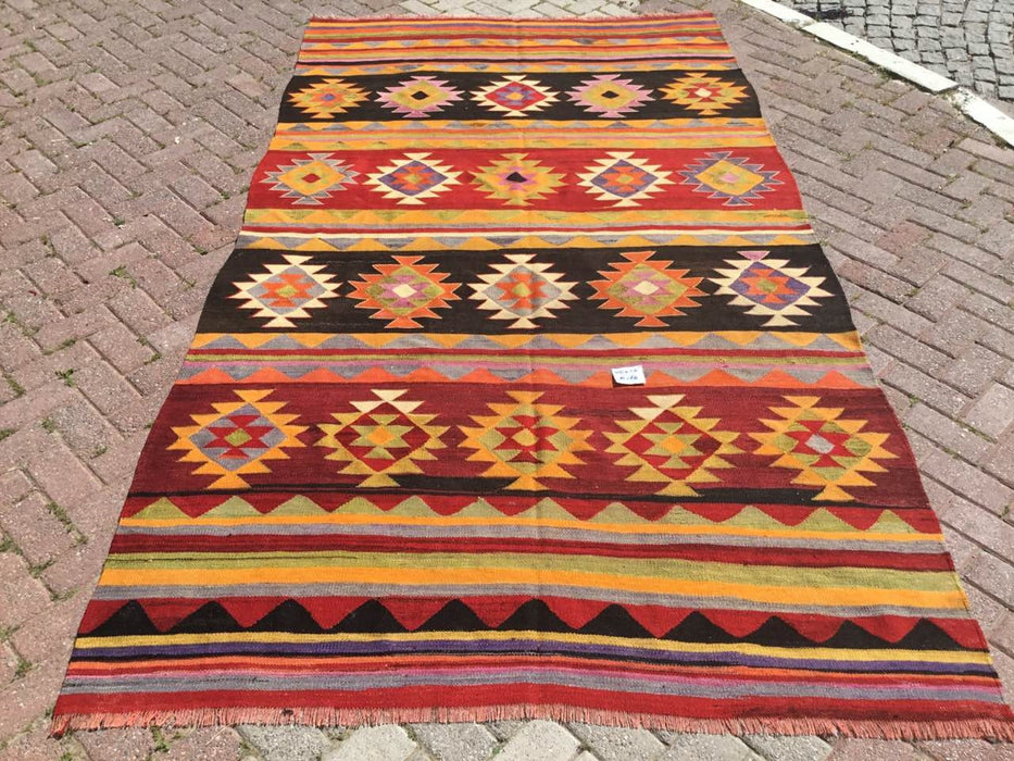 Tappeto Kilim multicolore tessuto a mano 315 cm x 167 cm