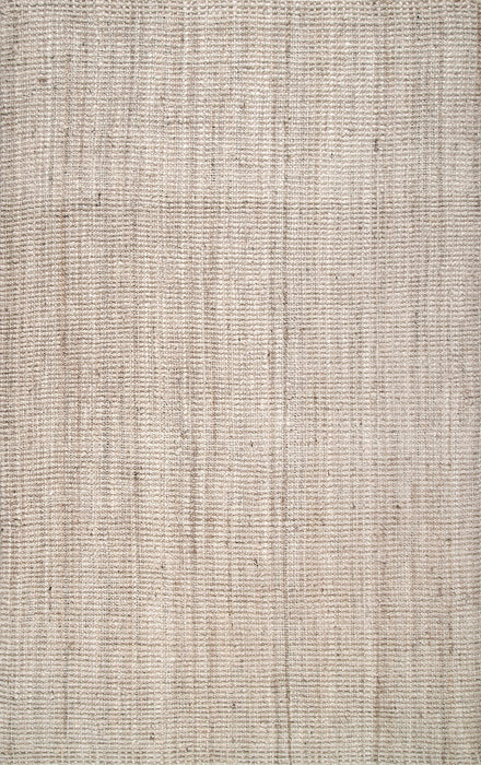 Käsin kudottu luonnonvalkoinen juuttiribbed matto 120x180 cm