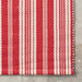 Käsinkudottu Red Stripe -ulkomatto 152 cm x 244 cm