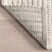 Handwoven Striped Area Rug Ivory 160 x 230 Centimeters