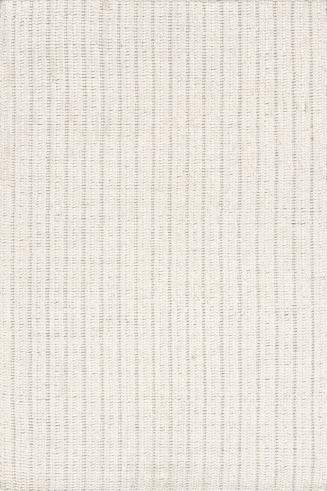 Handwoven Striped Area Rug Ivory 160 x 230 Centimeters