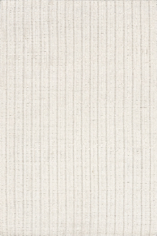 Handwoven Striped Area Rug Ivory 160 x 230 Centimeters