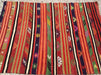 Handwoven Striped Kilim Rug 128cm x 91cm Vintage Turkish Design
