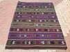 Handwoven Striped Kilim Rug 208 cm x 147 cm Vintage Design