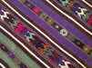 Handwoven Striped Kilim Rug 208 cm x 147 cm Vintage Design
