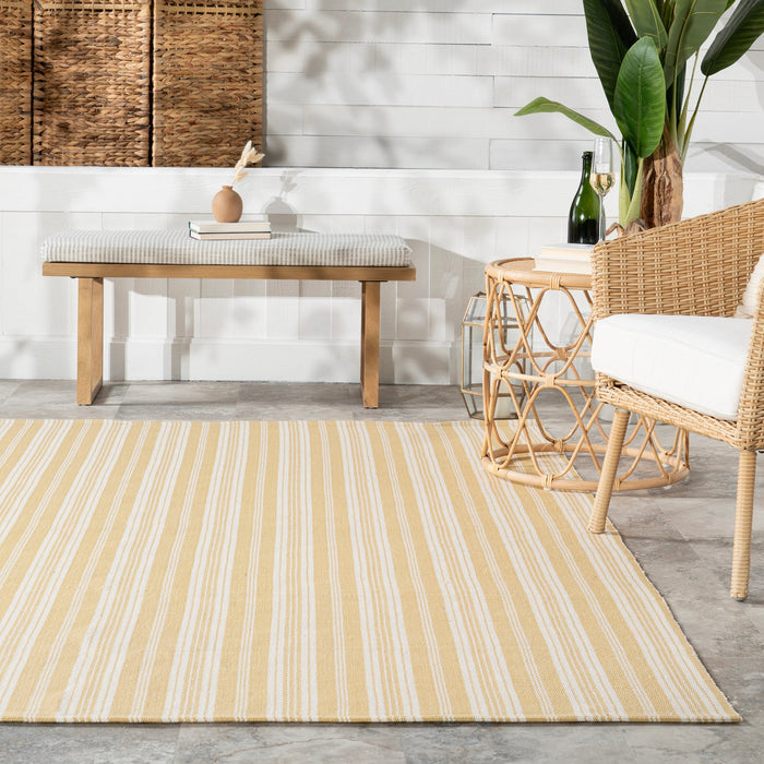 Handwoven Striped Rug for Indoor and Outdoor Use 120x180 cm