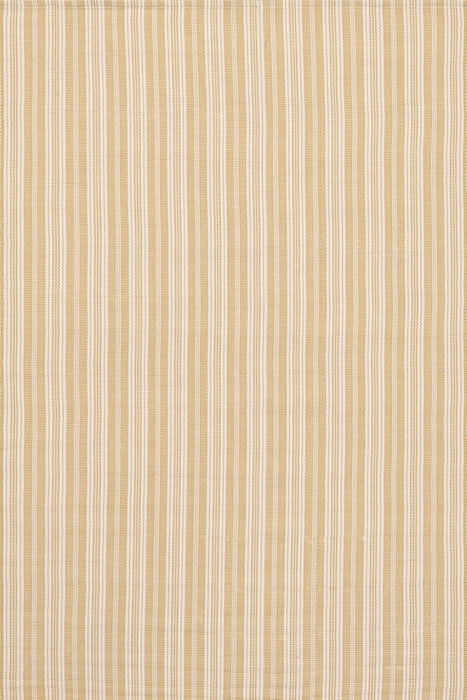 Handwoven Ticking Stripe Rug for Indoor Outdoor Use Beige