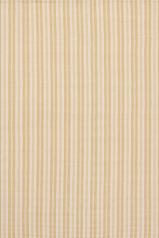 Handwoven Ticking Stripe Rug for Indoor Outdoor Use Beige