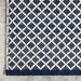 Handgeweven trellis vloerkleed voor binnen en buiten 152 x 244 cm marineblauw