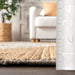 Handwoven Triangular Area Rug in Natural Fiber