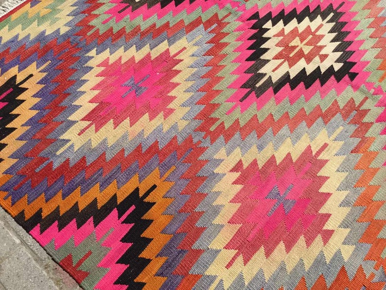 Handwoven Vintage Bohemian Rug 289cm x 199cm