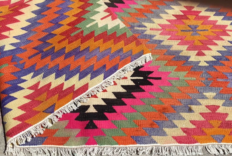 Handwoven Vintage Bohemian Rug 289cm x 199cm