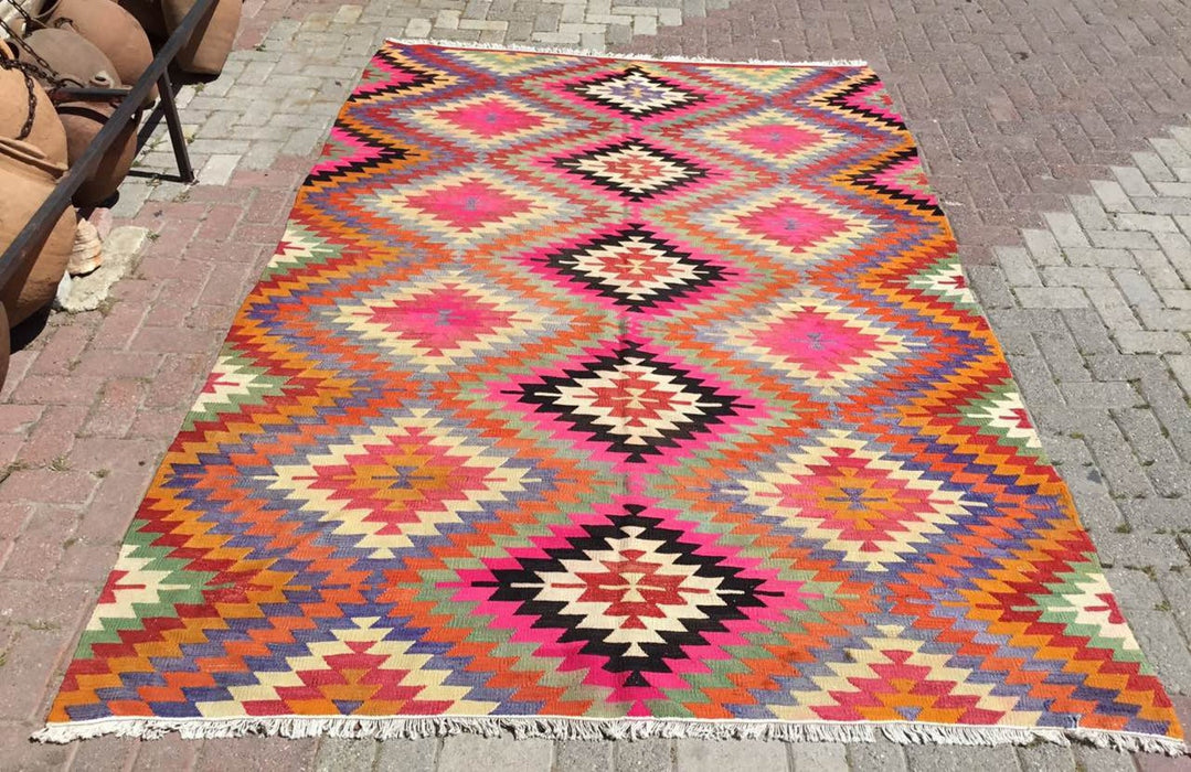 Handwoven Vintage Bohemian Rug 289cm x 199cm