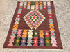 Handwoven Vintage Kilim Rug 137cm x 101cm Unique Design
