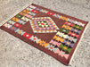 Handwoven Vintage Kilim Rug 137cm x 101cm Unique Design