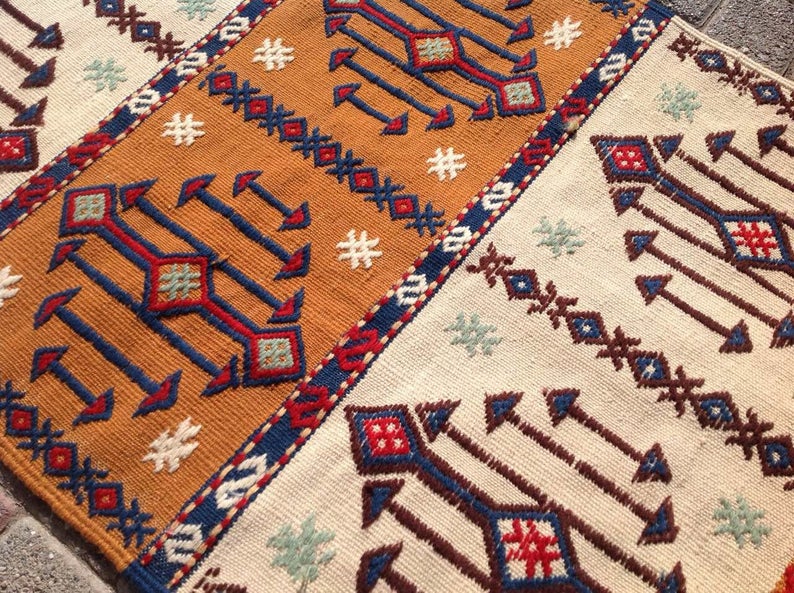 Handwoven Vintage Kilim Rug 147cm x 79cm from Turkey
