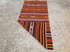 Handwoven Vintage Kilim Rug 161cm x 72cm Nomanadic Stripes