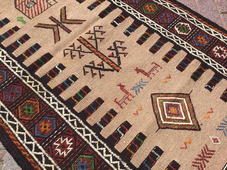 Handwoven Vintage Kilim Rug 190cm x 97cm