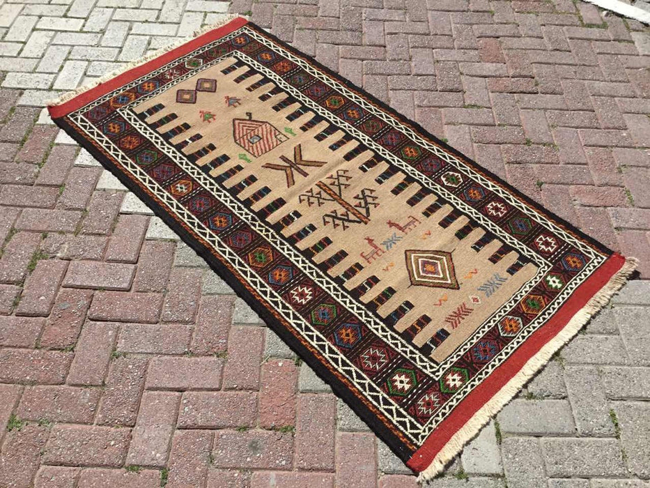 Handwoven Vintage Kilim Rug 190cm x 97cm
