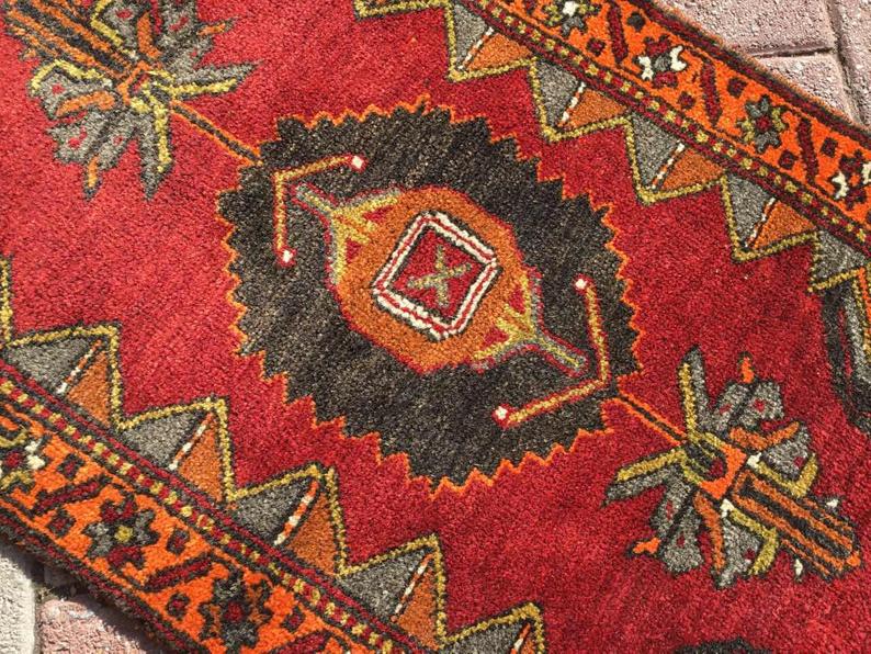 Handwoven Vintage Rug 100cm x 57cm From Turkey