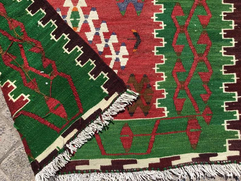 Handwoven Vintage Rug 140cm x 97cm From Central Turkey