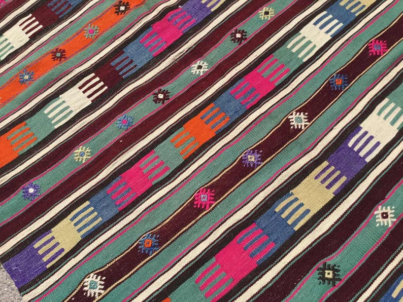 Handwoven Vintage Rug 210cm x 139cm Central Turkey