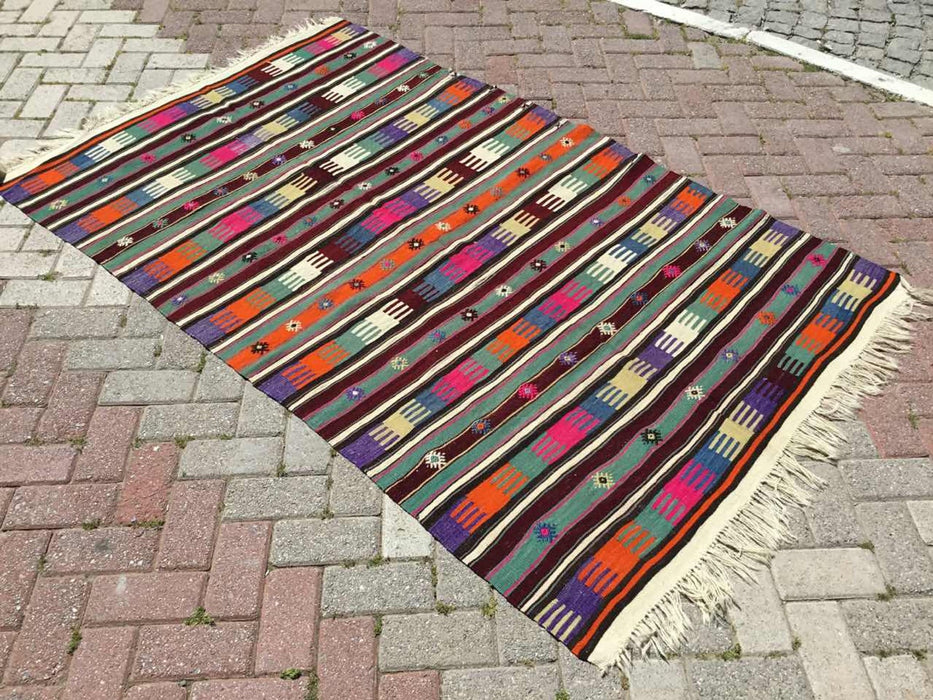Handwoven Vintage Rug 210cm x 139cm Central Turkey