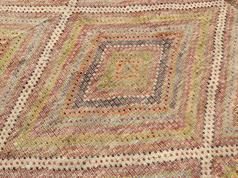 Handwoven Vintage Rug 260cm x 196cm Scandinavian Design