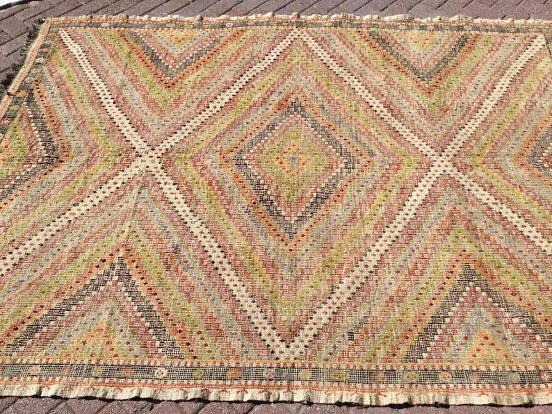 Handwoven Vintage Rug 260cm x 196cm Scandinavian Design