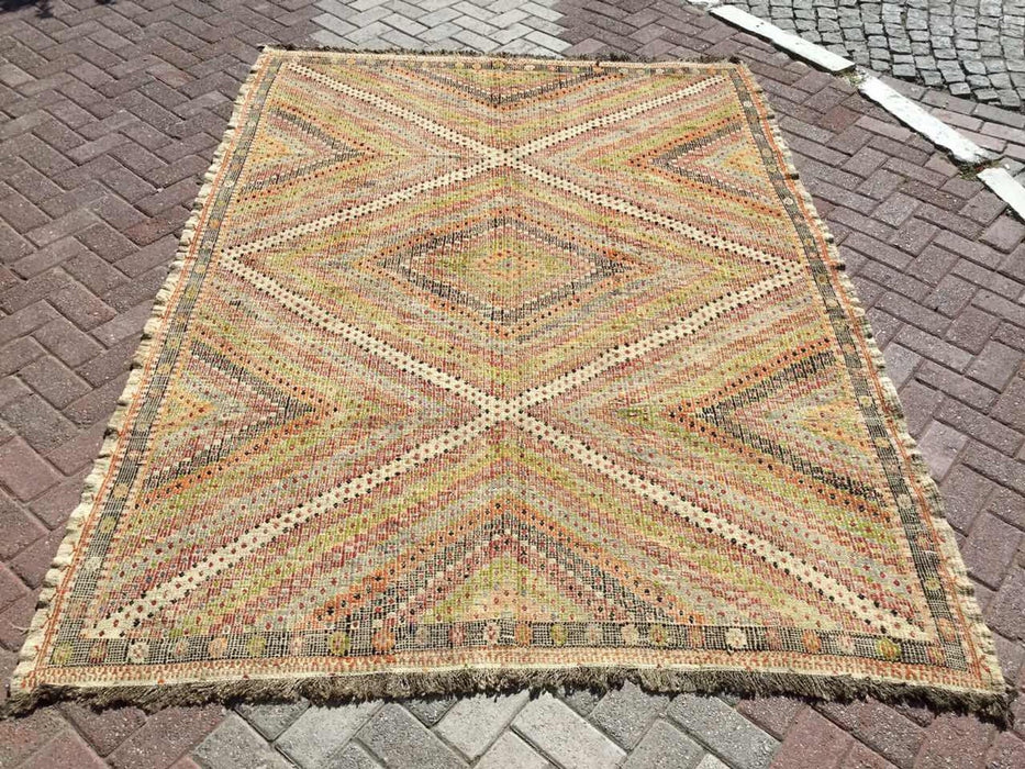 Handwoven Vintage Rug 260cm x 196cm Scandinavian Design