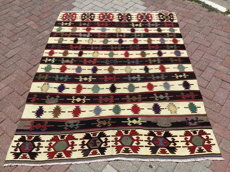 Handwoven Vintage Turkish Rug 200cm x 158.7cm