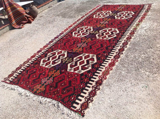 Handgeweven vintage Turks tapijt 399 cm x 190 cm #319