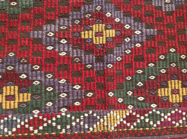Handwoven Vintage Turkish Tribal Rug 145cm x 109cm