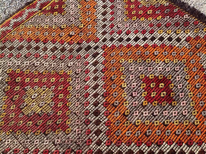 Handwoven Vintage Wool Rug 203cm x 157cm
