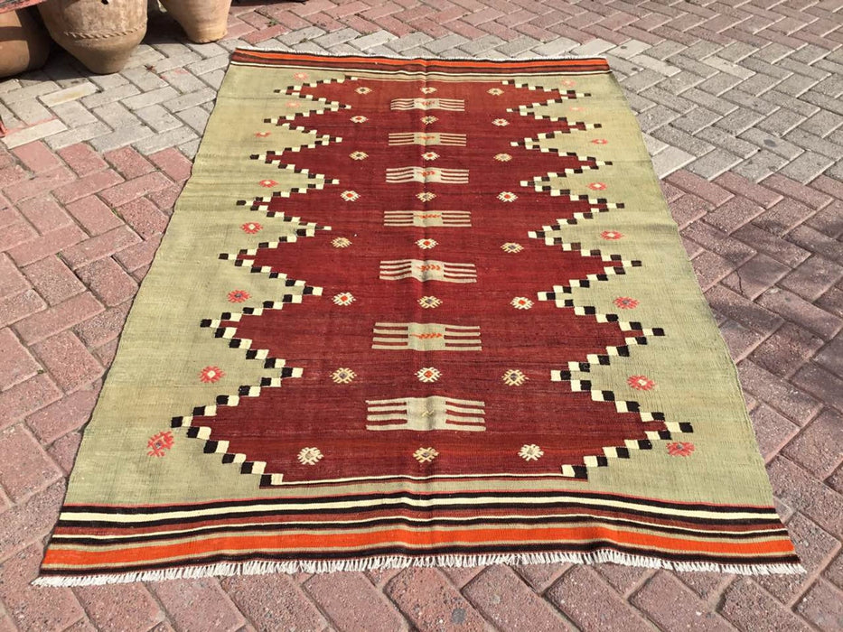 Handwoven Vintage Wool Rug 213cm x 145cm Central Turkey