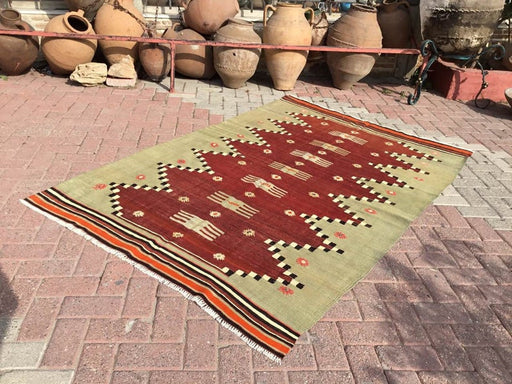 Handwoven Vintage Wool Rug 213cm x 145cm Central Turkey