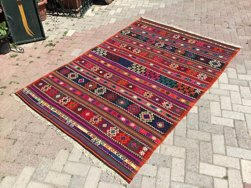 Handwoven Vintage Wool Rug 226cm x 155cm Central Turkey