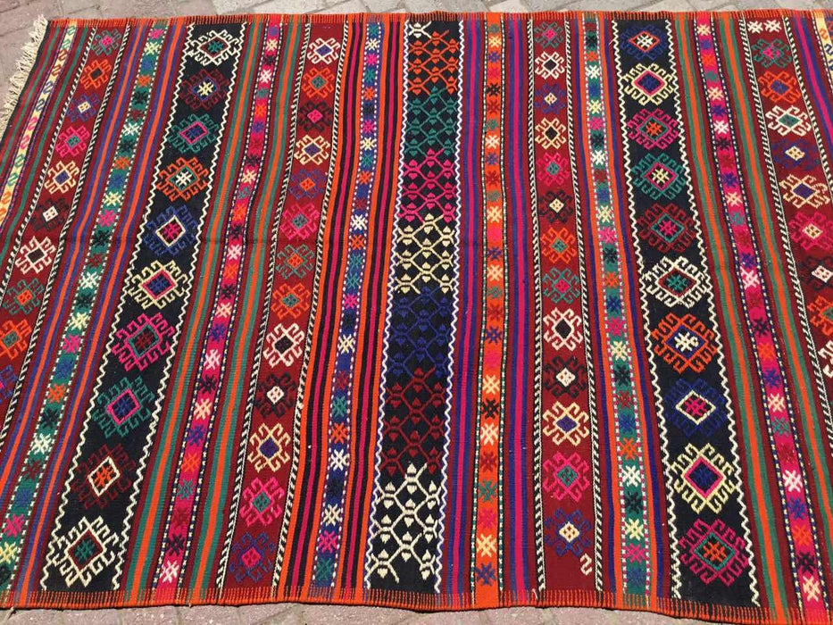 Handwoven Vintage Wool Rug 226cm x 155cm Central Turkey