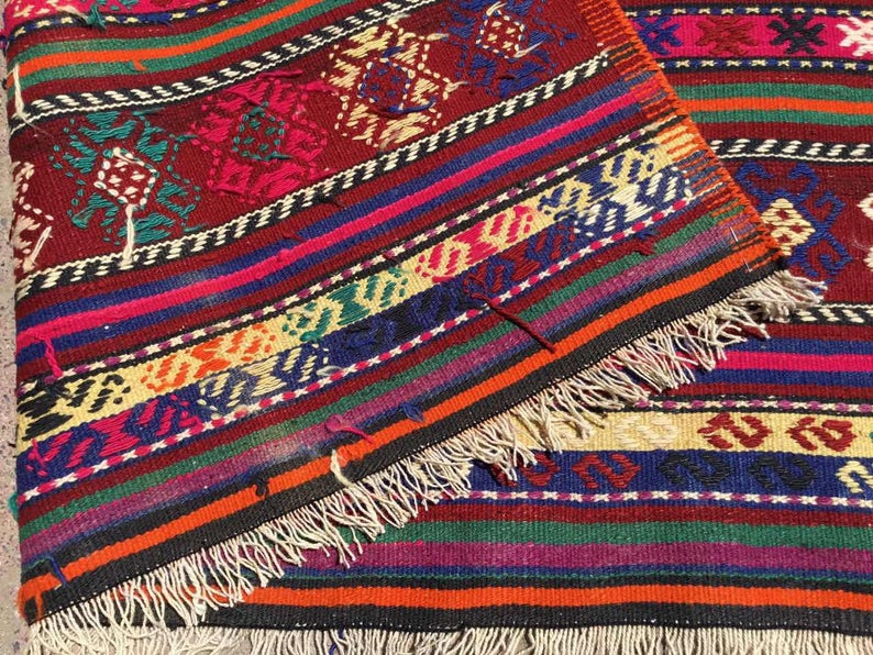 Handwoven Vintage Wool Rug 226cm x 155cm Central Turkey