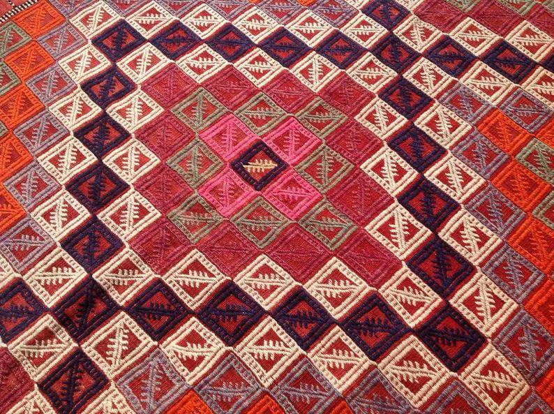 Handwoven Vintage Wool Rug 254cm x 155cm Central Turkey
