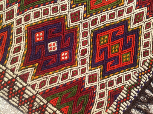 Handwoven Vintage Wool Tapestry Rug 127cm x 84cm