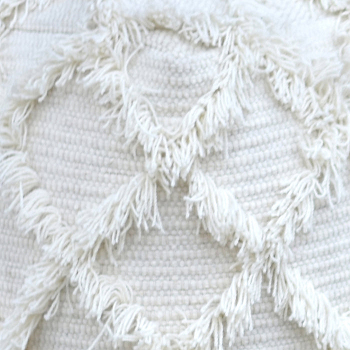 Handwoven Wool Pouf for Modern and Bohemian Interiors