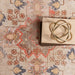 Hannah Medallion Machine Washable Rug in Rust 50x80 cm