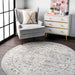 Harley Vintage Medallion Area Rug 160x230cm Light Grey