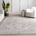Harley Vintage Medallion Area Rug 160x230cm Light Grey