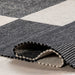 Harlow Black Cotton Checkered Area Rug 152x229 cm