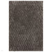 Harrison Modern Plain Hand-Carved Geometric Hi-Low Plush Soft Polyester Boho Shaggy Charcoal Grey Rug