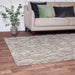 Harrison Modern Plain Hand-Carved Geometric Hi-Low Plush Soft Polyester Boho Shaggy Greige Rug